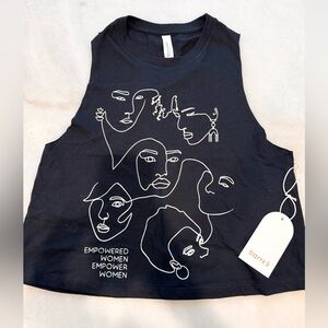 NWT Barre3 “Empowered Women Empower Women” Tank, Black, Sz Medium